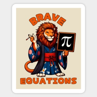 Pi day lion Sticker